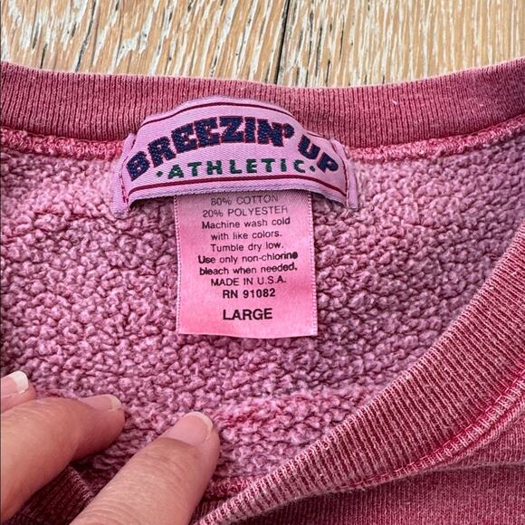 Vintage Breezin’ Up Nantucket Sweatshirt 90s Y2K Red Size L - Picture 3 of 4